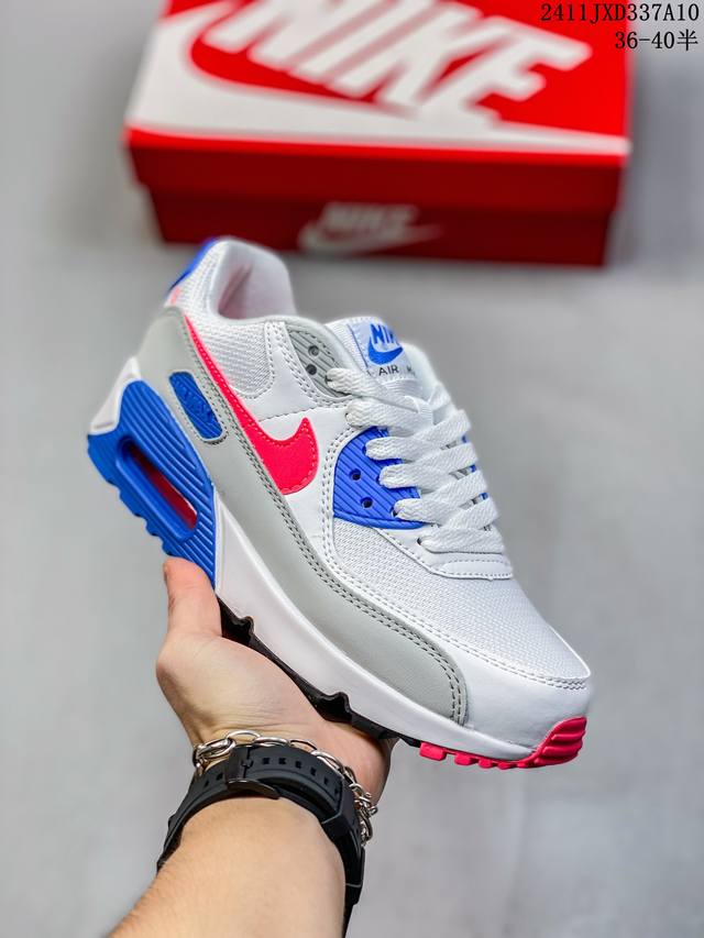 公司级Nike Air Max 90初代系列低帮复古气垫百搭休闲运动慢跑鞋 尺码：36-45半 36-40半 编码：11JXD337A10