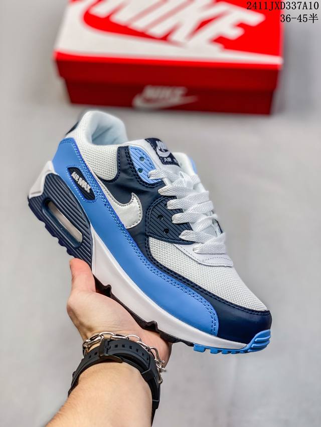 公司级Nike Air Max 90初代系列低帮复古气垫百搭休闲运动慢跑鞋 尺码：36-45半 36-40半 编码：11JXD337A10