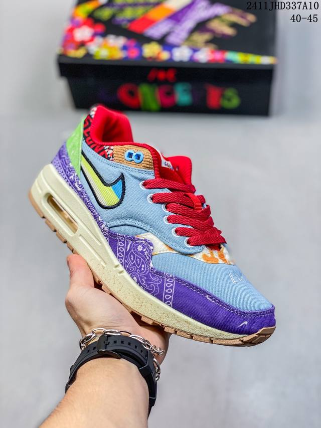 真标耐克Nike Air Max 1 半掌气垫复古跑步鞋 货号：CV1639-001 尺码：36 36.5 37.5 38 38.5 39 40 40.5 41