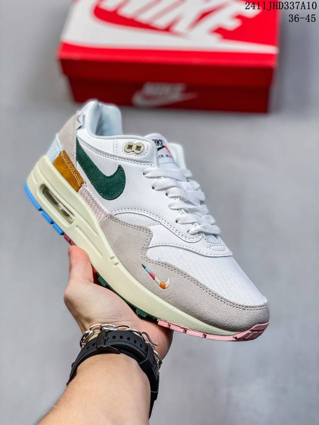 真标耐克Nike Air Max 1 半掌气垫复古跑步鞋 货号：CV1639-001 尺码：36 36.5 37.5 38 38.5 39 40 40.5 41