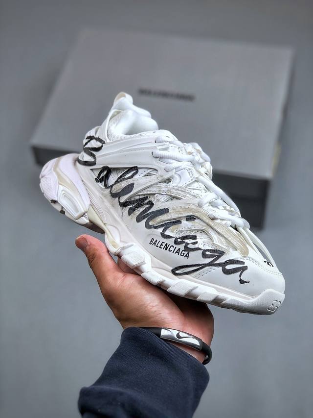 OK版 法国高端奢侈品牌-巴黎世家BALENCIAGA Track Sneaker 代复古野跑姥爹潮流百搭慢跑鞋 BALENCIAGA 巴黎世家 男女鞋配件防尘