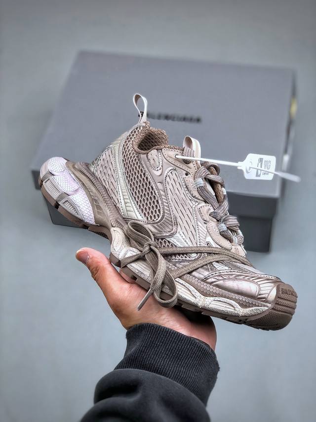 VG版 法国高端奢侈品牌-巴黎世家BALENCIAGA 3XL Sneakers 3+系列低帮复古阔型底姥爹风潮流百搭休闲慢跑鞋男女鞋配件防尘袋及附送鞋带,升级