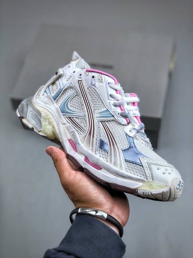 OK版本 巴黎世家BALENCIAGA Runner Sneaker 慢跑系列低帮复古野跑潮流姥爹风百搭休闲运动慢跑鞋男女鞋原版一致配件防尘袋及附送鞋带#全部采