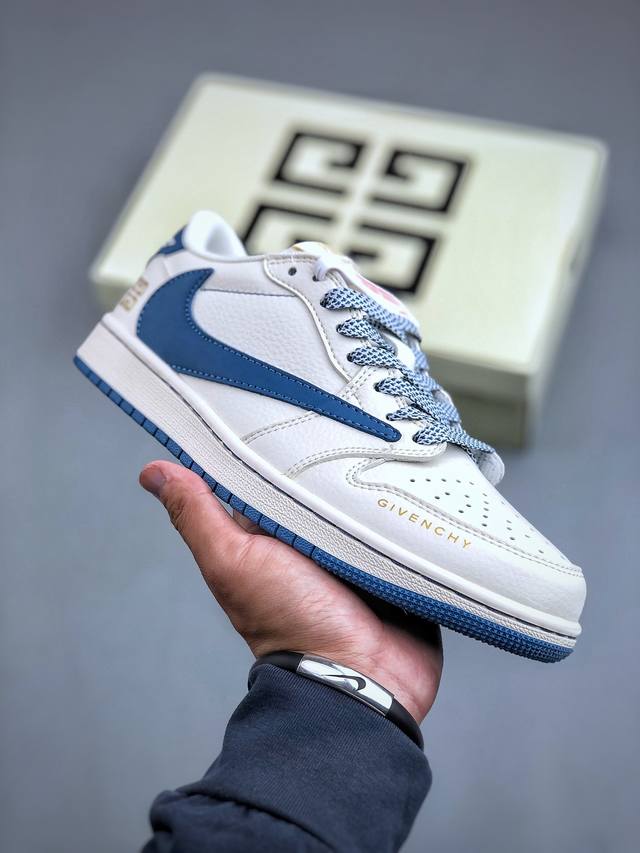 Travis Scott x Fragment Design x Air Jordan 1 Low OG SP AJ1 乔1 纪梵希联名-蓝采和 低帮文化休闲板