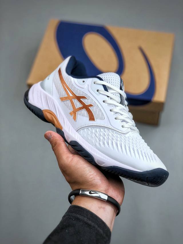 ASICS NETBURNER BALLISTIC FF 3男士高端排球鞋metarise3%轻量回弹运动鞋 亚瑟士 ASICS 推出的这款男子排球鞋，其鞋面由