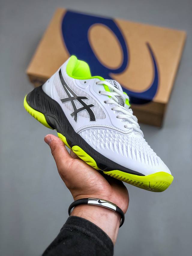 ASICS NETBURNER BALLISTIC FF 3男士高端排球鞋metarise3%轻量回弹运动鞋 亚瑟士 ASICS 推出的这款男子排球鞋，其鞋面由