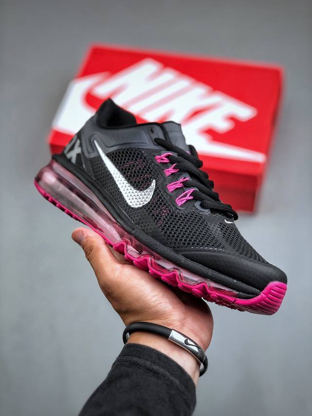 Nike Air Max 2013 耐克复古透气网布气垫跑鞋 #搭配全掌式 Max Air 气垫，为步伐注入充沛活力。半透明中底和外底，为整体造型画龙点睛，打造