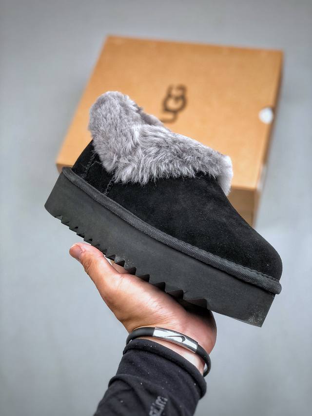 UGG Nita Platform 妮塔厚底款牛剖层革雪地靴 1166733 #全鞋采用ZP同厂 品牌代工厂生产线 完全遵循ZP工艺流程 注重每一处细节 尺码：