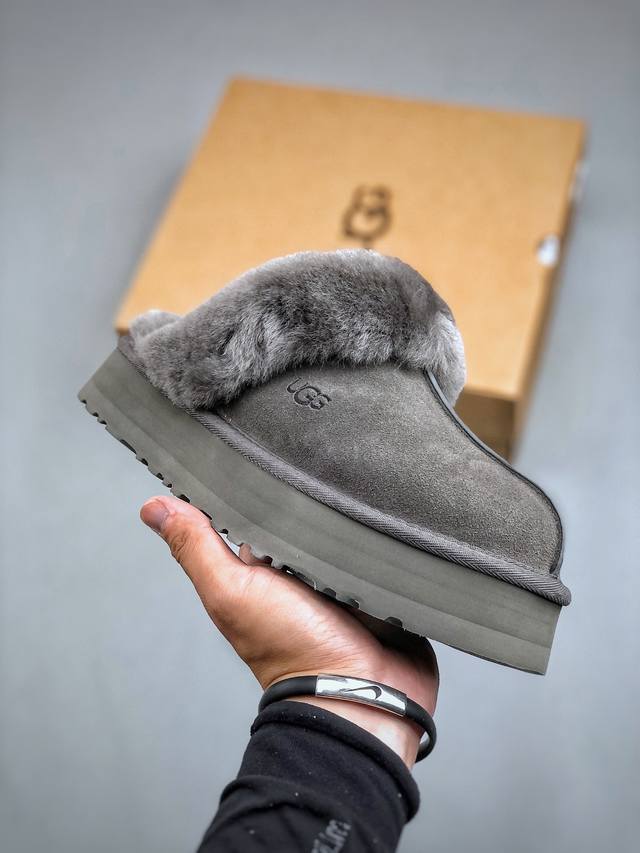 UGG Dakota 3CM 官方经典款厚底雪地休闲星拖 1122550 #全鞋采用ZP同厂 隆丰A级澳洲进口羊皮毛一体 品牌代工厂生产线 完全遵循ZP工艺流程