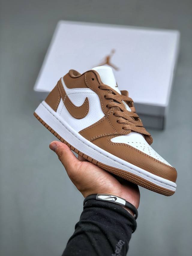 过验版本 Nike Air Jordan 1 Low OG AJ1 乔1 白棕 目前市售最高品质出货 原鞋开发 平台订单专用代工流水线打造 一眼公司货既视感 每