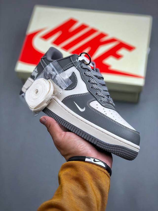 NIke Air Force 1 '07 Low “斯图西联名 精致灰”空军一号 低帮 运动鞋 休闲鞋 折边针车 工艺难度大 原楦头原纸板 原装鞋盒 定制五金配