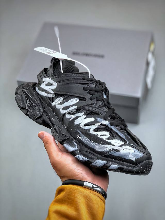 VG版本 巴黎世家 Balenciaga3.0低帮老爹鞋 Balenciaga3.0 Track.2 Open Sneaker 巴黎世家3.0 三代户外概念鞋