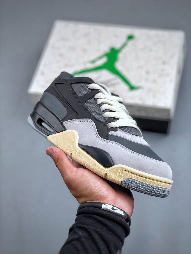 DT版本 Nigel Sylvester x Jordan Air Jordan 4 RM “Black Sail” AJ4低帮 复刻麂皮黑灰职业 BMX 车手