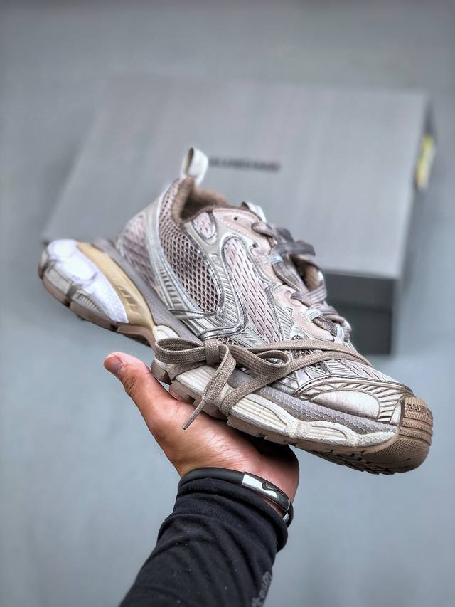 OK版 法国高端奢侈品牌-巴黎世家BALENCIAGA 3XL Sneakers 3+系列低帮复古阔型底姥爹风潮流百搭休闲慢跑鞋男女鞋配件防尘袋及附送鞋带,升级