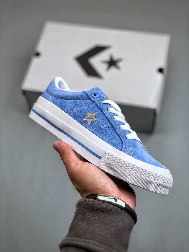 Converse One Star Pro 匡威官方 一星低帮麂皮滑板鞋 学院风新色彩采用优质麂皮 经典一颗星图案 烫金Logo设计 简约不简单活力四射 轻松搭