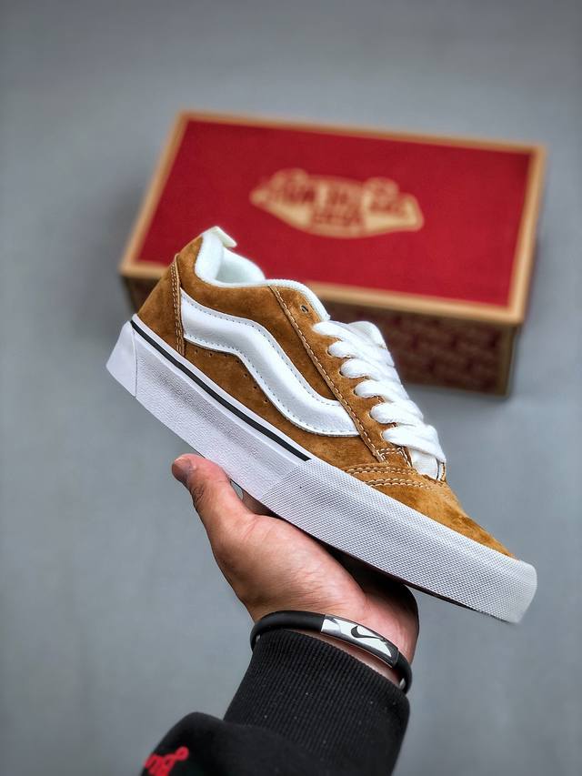 Vans Knu-Skool VR3 LX 万斯低帮复古休闲硫化板鞋 肥胖版大LOGO 原版全皮猪八面料 尺码：35 36 36.5 37 38 38.5 39