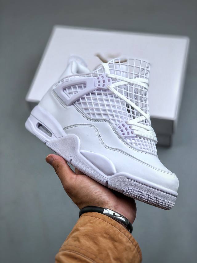 Air Jordan 4 Net AJ4 乔4网格白 复古篮球鞋 FV7251-107 尺码：36-47 半