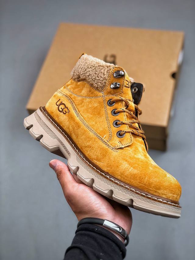 新货UGG 2024秋冬新品 羊羔毛一体内里 保暖锁热 秋冬必备 户外中帮休闲马丁靴雪地靴系列 #广东大厂品质 24ss秋冬新款 时尚潮流搭配 面料釆用意大利进