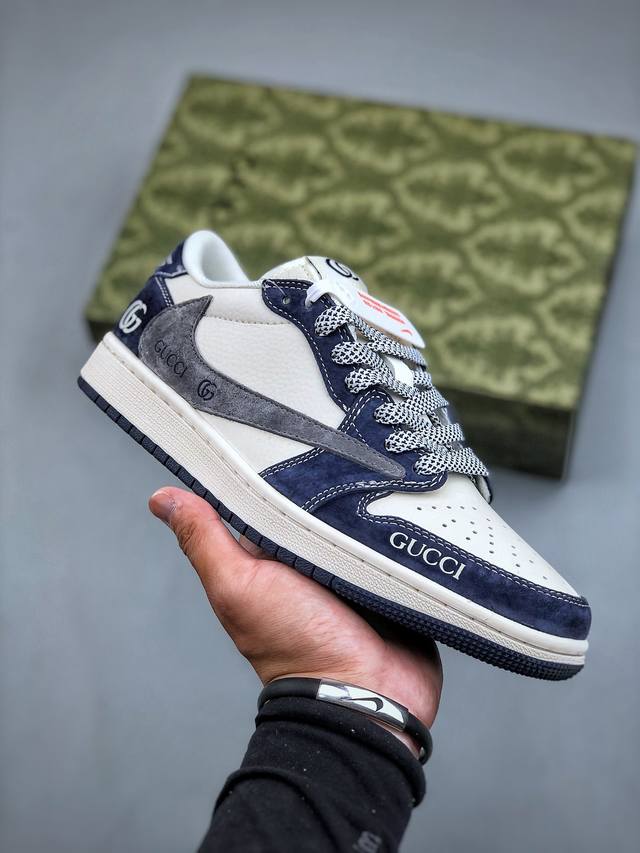 Travis Scott x Fragment Design x Air Jordan 1 Low OG SP AJ1 乔1 古驰联名-黑勾蜻蜓 低帮文化休闲板