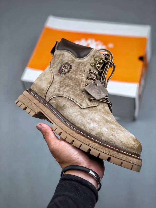 新货#Timberland添柏岚 天伯伦户外高帮休闲大黄靴系列 #广东大厂品质 原盒原包装 #24ss新款 时尚潮流搭配 面料采用意大利顶级磨砂细纹牛皮 搭配防