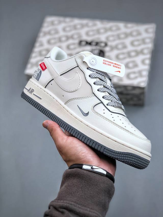 Nike Air Force 1'07 Low Supreme北面联名-透心米灰 空军一号 低帮休闲板鞋 XZ1996-710 #原楦头原纸板 原装鞋盒 定制五