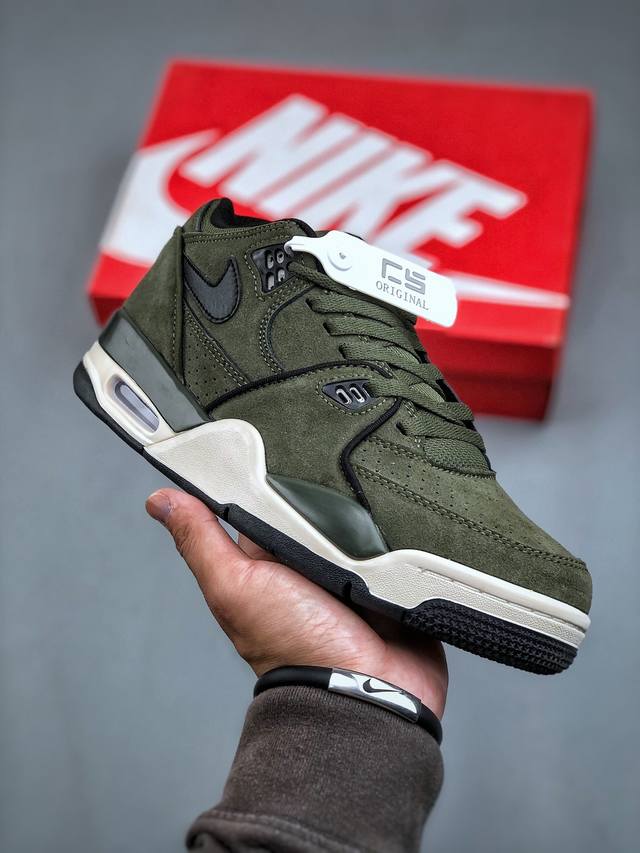 NIKE Air Flight 89 Khaki Suede 飞行兄弟89系列中帮复古休闲运动文化篮球鞋“翻毛丛林绿”FZ3045-200 尺码：36-46 半