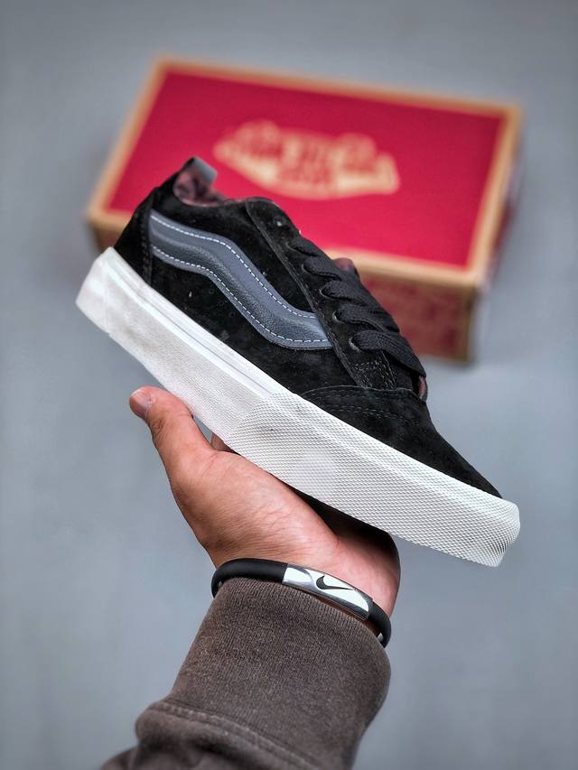 Vans Knu Skool 舒适百搭 防滑耐磨 低帮 板鞋 男女款 黑色 尺码：35-44 半