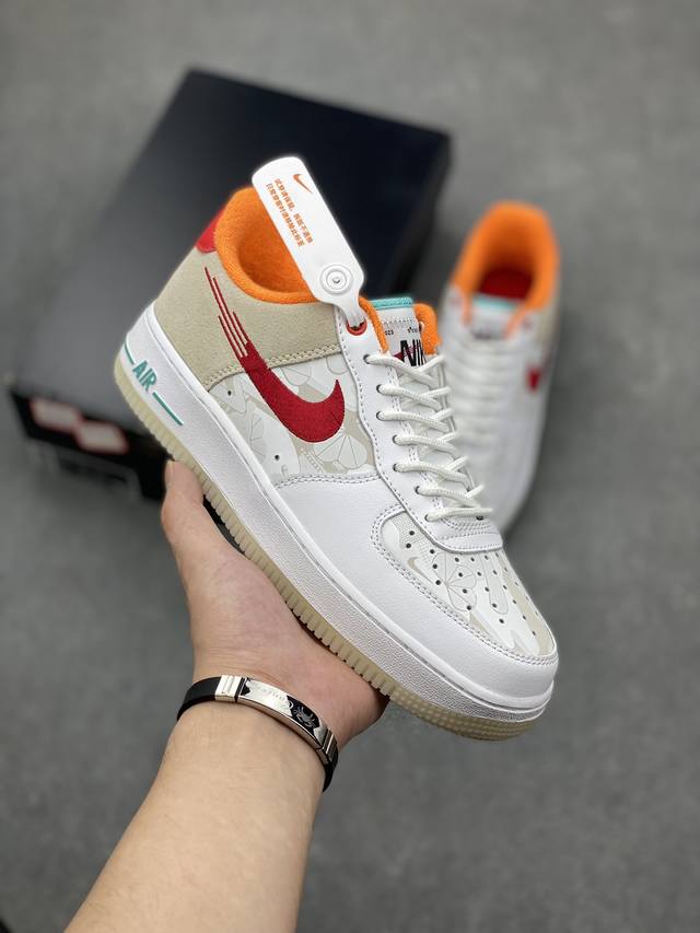 工厂套现 原本地 版本 Nike Air Force 1 Low 07 麻绳红日刺绣 原楦头原纸板 打造纯正空军版型 专注外贸渠道 全掌内置蜂窝气垫 #原盒配件