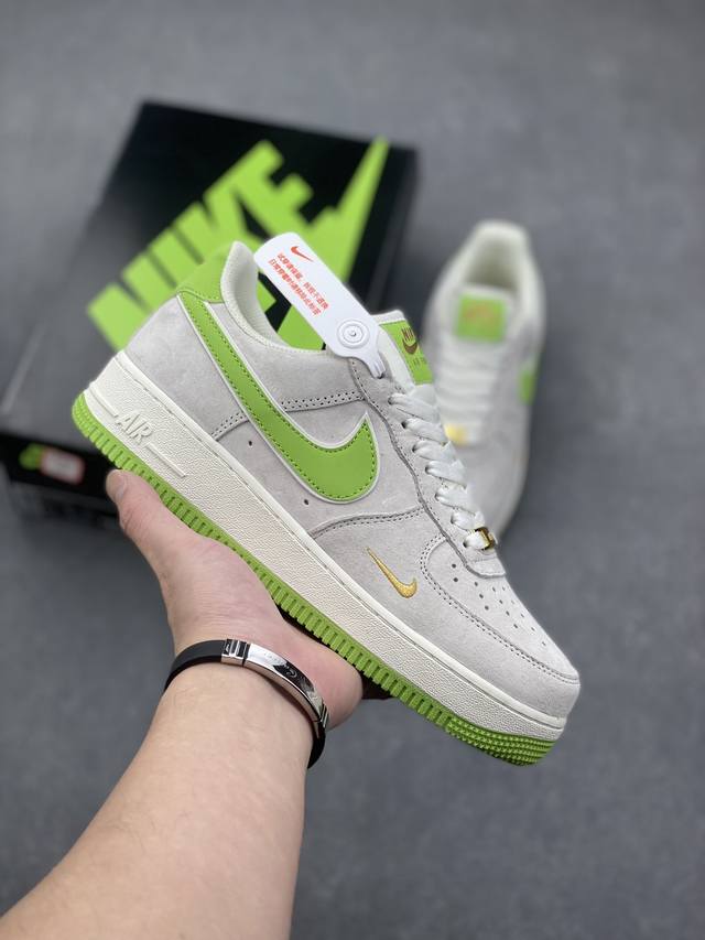 秋冬新品 公司级 Nike Air Force 1 Low ’07 小勾绿麂皮 空军一号低帮休闲板鞋 原厂麂皮 原楦原纸板 纯正版型 正品NFC感应芯片 高清洁