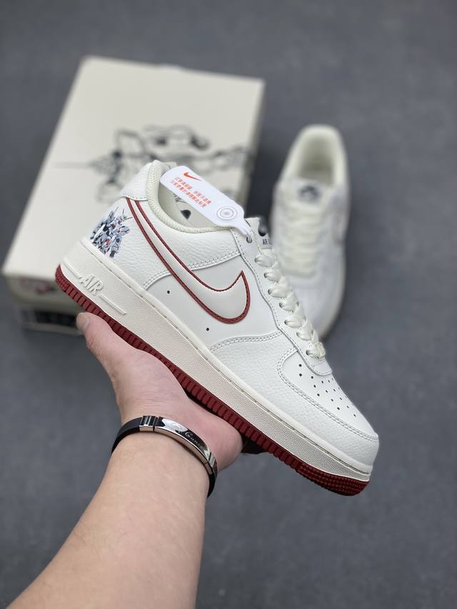 工厂套现 原本地220版本 官方爆款定制 公司级 Nike Air Force 1 Low '07 高达主题 米绿低帮空军一号休闲板鞋 3M反光 定制皮料 原楦