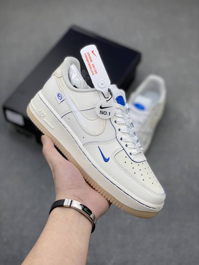 p140 独家实拍 No.1版本 遥遥领先 纯原级别 Nike Air Force 1 Low “灰白蓝” 货号：FB1839-111 原厂冲刀皮料切割干净 无