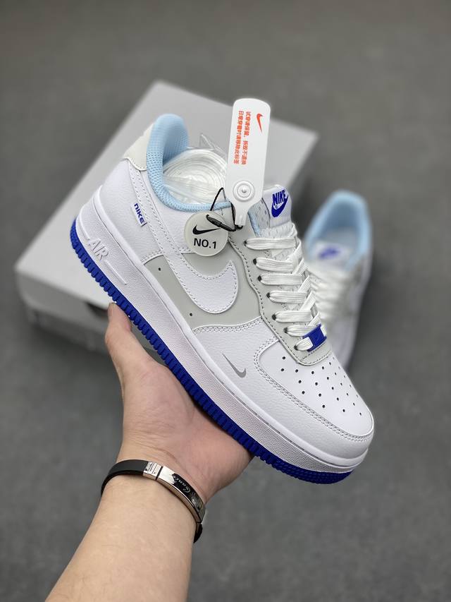 p140 独家实拍 No.1版本 遥遥领先 纯原级别 Nike Air Force 1 Low “白蓝” 货号：FB1844-111 原厂冲刀皮料切割干净 无任