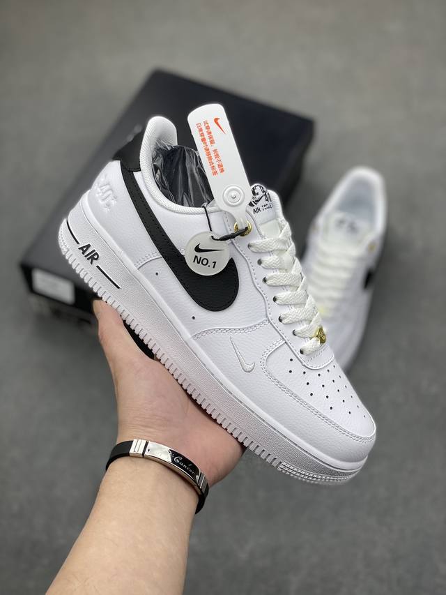 p140 独家实拍 No.1版本 遥遥领先 纯原级别 Nike Air Force 1 Low “40周年白黑” 货号：DQ7658-100 原厂冲刀皮料切割干