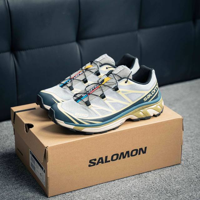 放店190 Salomon XT-6 GTX 萨洛蒙户外越野跑鞋 鞋面采用SENSIFIT贴合技术 全方位贴合包裹脚型 鞋跟部鞋底牵引设计 提供强大的抓地性能