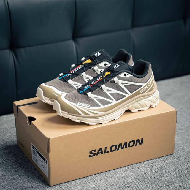 放店190 Salomon XT-6 GTX 萨洛蒙户外越野跑鞋 鞋面采用SENSIFIT贴合技术 全方位贴合包裹脚型 鞋跟部鞋底牵引设计 提供强大的抓地性能