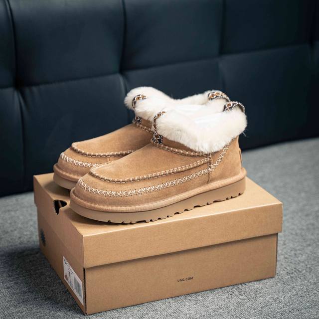 独家实拍 UGG Classic Uitra Mini Alpine 阿尔派款经典短靴 1158224栗色 #全鞋采用ZP同厂 品牌代工厂生产线 完全遵循ZP工