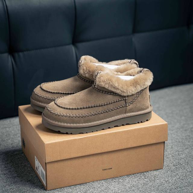 独家实拍 UGG Classic Uitra Mini Alpine 阿尔派款经典短靴 1158224栗色 #全鞋采用ZP同厂 品牌代工厂生产线 完全遵循ZP工