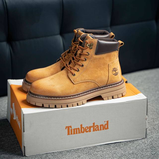 新货#Timberland添柏岚 天伯伦户外中帮休闲大黄靴系列 广东大厂品质 原盒原包装 面料采用意大利顶级磨砂细纹牛皮 搭配防臭防腐真皮乳胶鞋垫 给您完美的穿