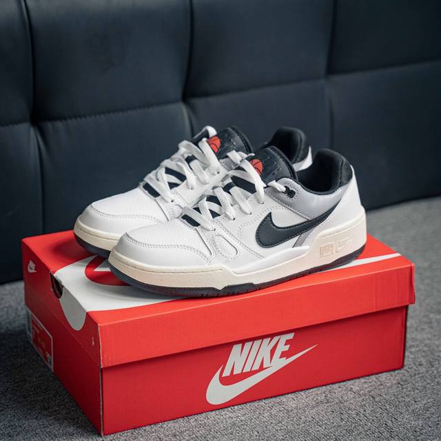 Nike Full Force Low White Black Grey 全力以赴系列中复古休闲运动文化篮球板鞋 货号：FB1362 101 尺码：39 40