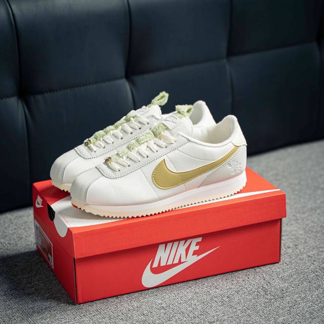 Classic Cortez 阿甘复古初代皮革慢跑鞋 #缓震防滑耐磨同源头层皮料 原厂模具 标准检验QC 完美复刻阿甘复古鞋型 货号：FV3639 171 尺码