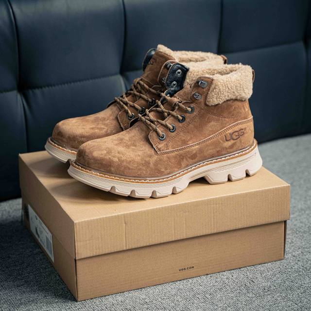 新货UGG 2024秋冬新品 羊羔毛一体内里 保暖锁热 秋冬必备 户外中帮休闲马丁靴雪地靴系列 #广东大厂品质 24ss秋冬新款 时尚潮流搭配 面料釆用意大利进