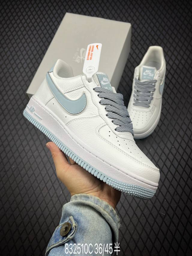 Nike Air Force 1 Low 07 白天蓝满天星 原楦头原纸板 打造纯正低帮空军版型 专注外贸渠道 全掌内置蜂窝气垫 原盒配件 原厂中底钢印、拉帮完