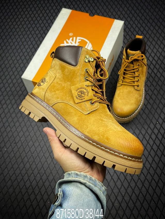 新货#Timberland添柏岚 天伯伦户外中帮休闲大黄靴系列 广东大厂品质 原盒原包装 面料采用意大利顶级磨砂细纹牛皮 搭配防臭防腐真皮乳胶鞋垫 给您完美的穿