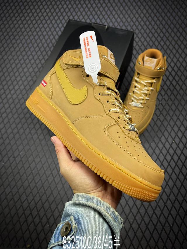 公司级Nike Air Force 1 Mid 07 原楦头原纸板 打造纯正中帮空军版型 专注外贸渠道 全掌内置蜂窝气垫 原盒配件 原厂中底钢印、拉帮完美 官方