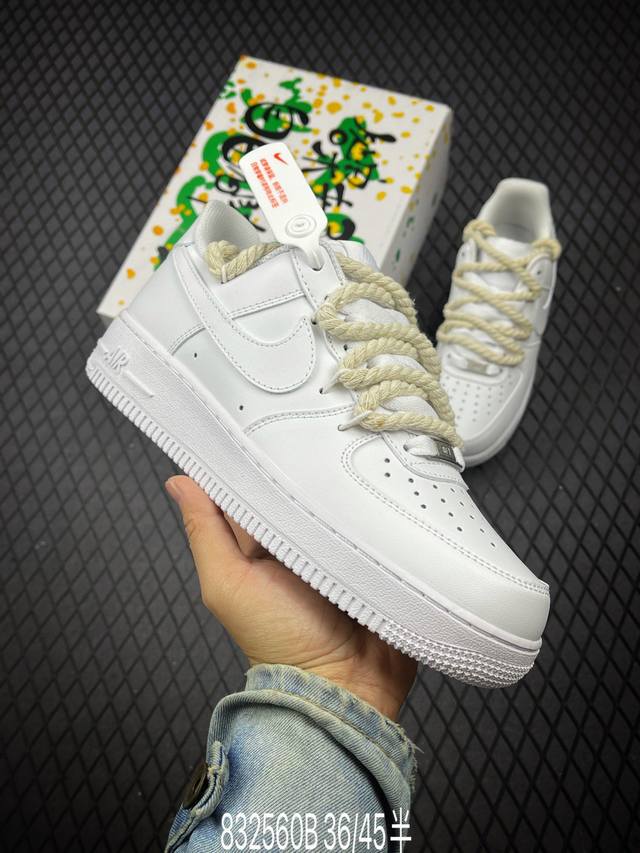 公司级NIKE AIR FORCE 1‘07 原楦头原纸板 打造纯正低帮空军版型 专注外贸渠道 全掌内置蜂窝气垫 原盒配件 原厂中底钢印、拉帮完美 货号:CW2