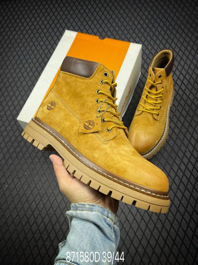 新货#Timberland添柏岚 天伯伦经典户外休闲大黄靴系列 广东大厂品质 原盒原包装 面料采用意大利顶级磨砂细纹牛皮 搭配防臭防腐真皮乳胶鞋垫 给您完美的穿