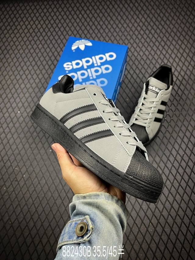 真标阿迪达斯Adidas三叶草 Originals Superstar贝壳头系列低帮经典百搭休闲运动板鞋 货号:IG9270 尺码:35.5 36 36.5 3