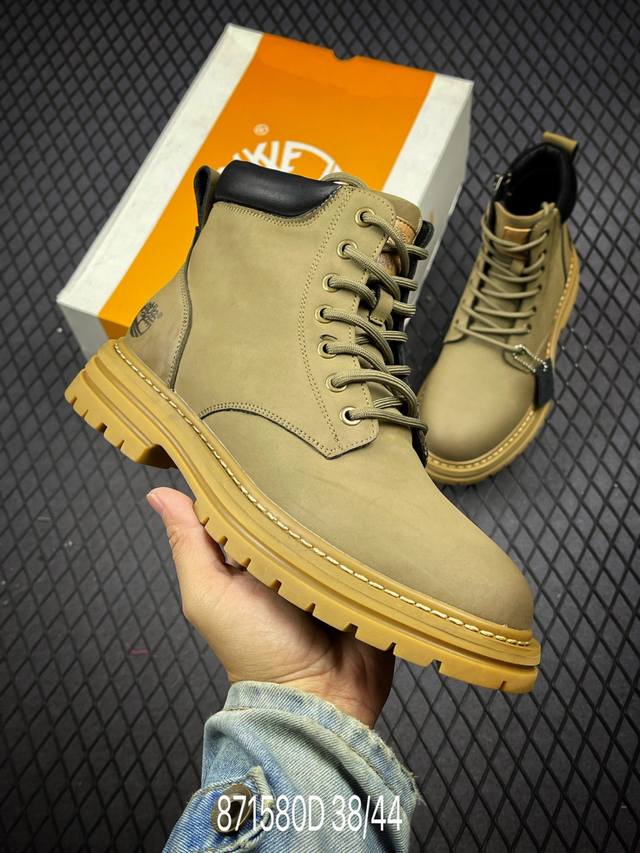 新货#Timberland添柏岚 天伯伦户外高帮休闲大黄靴系列 广东大厂品质 原盒原包装 24ss新款时尚潮流搭配 面料采用意大利顶级磨砂细纹牛皮 搭配防臭防腐