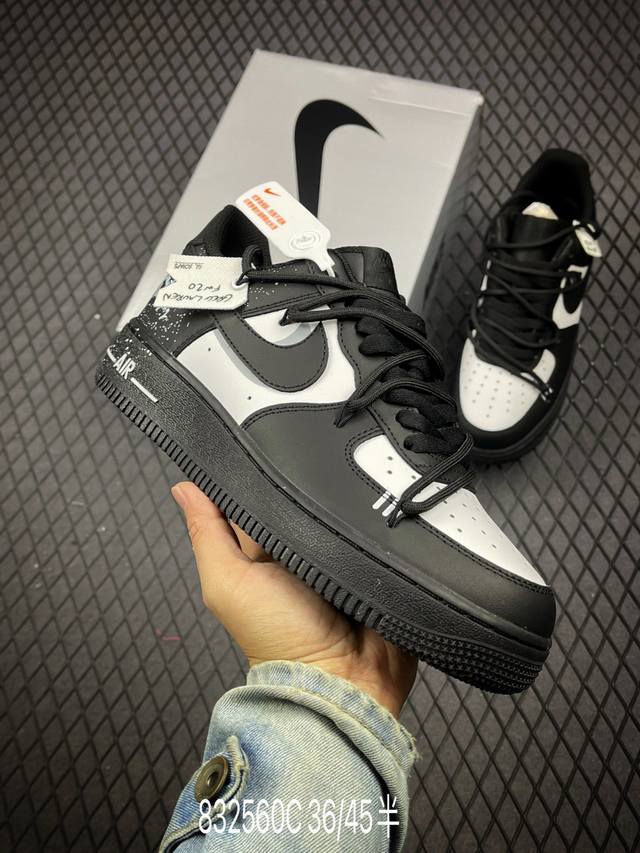 Nk Air Force 1‘07 Low 白桃气泡 复古街头喷绘 空军一号绑带低帮休闲板鞋 #定制皮料 原厂3D打印 定制鞋盒 原楦原纸板 纯正空军版型 内置