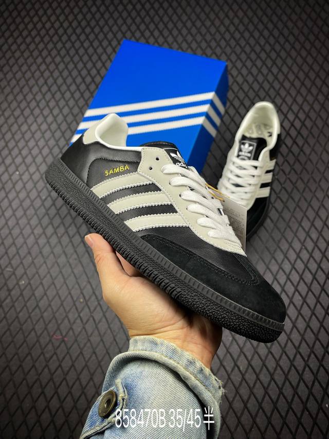 公司级阿迪达斯三叶草Adidas Originals Samba OG 桑巴舞系列绅士德训足球风百搭低帮休闲运动板鞋 货号:JP5282 尺码:35 36 36